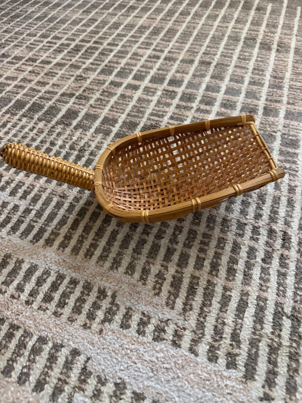 Handwoven traditional grain scooper